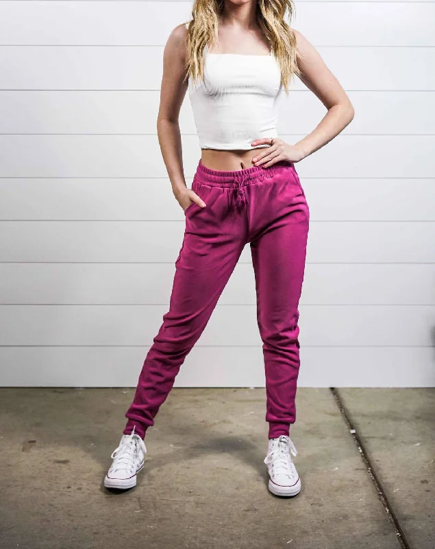 workwear pants rugged -Women's Joggers In Raspberry