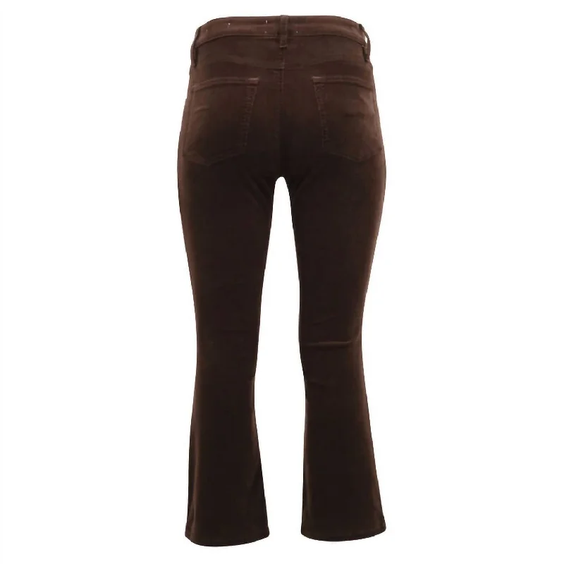 artist collab pants -Women's Le Crop Mini Boot Corduroy Jean In Espresso