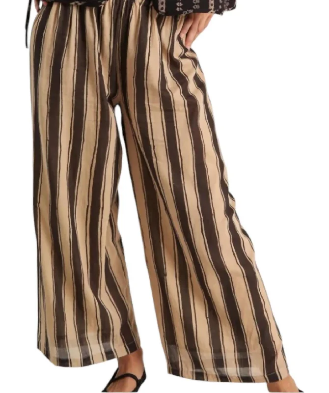 punk style pants -Zebra Stroll Pants In Brown